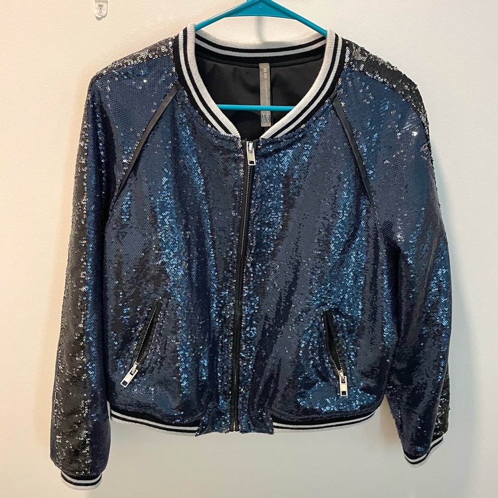 Sequin Bomber Jacket